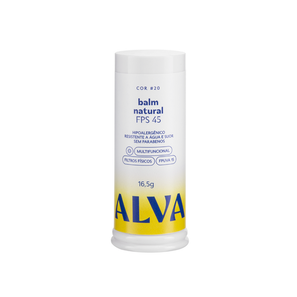 Balm Natural Multifuncional FPS 45 com Cor 20 - Alva