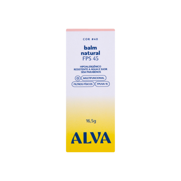 Balm Natural Multifuncional FPS 45 com Cor 40 - Alva