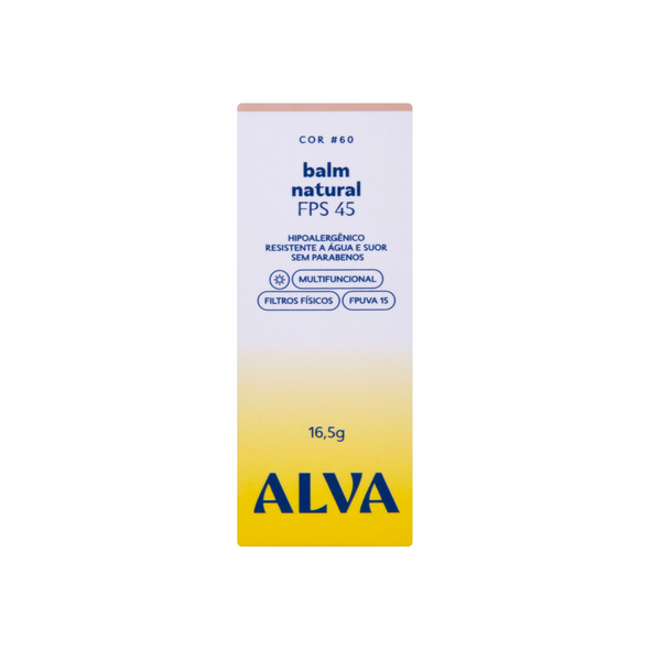 Balm Natural Multifuncional FPS 45 com Cor 60 - Alva