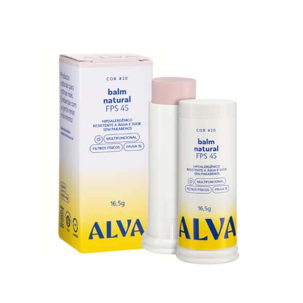 Balm Natural Multifuncional FPS 45 com Cor 20 - Alva