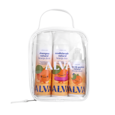 Kit Capilar Natural Infantil Laranja Doce e Baunilha Linha Kids - Alva