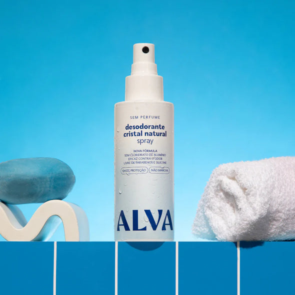 Kit 3 Desodorantes Spray Cristal Natural Lavanda, Sem Perfume e Citrus - Alva