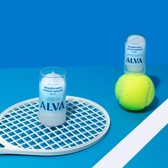 Kit 2 Desodorantes Cristal Natural Stick 120g e 60g - Alva