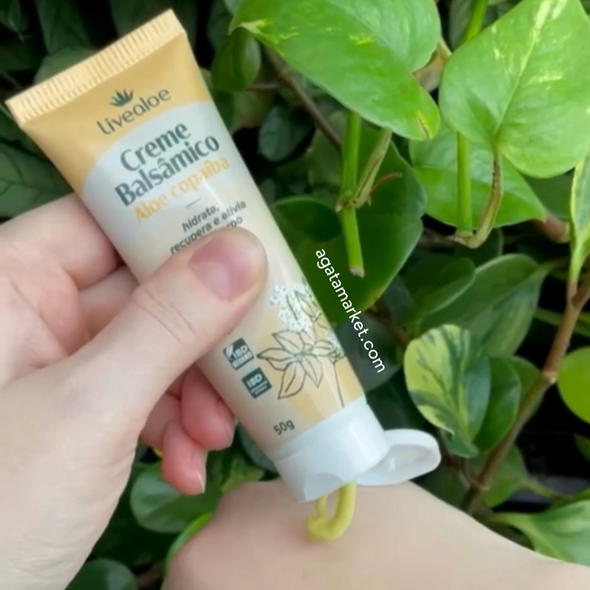 Creme Balsâmico Natural Aloe Vera e Copaíba - Livealoe