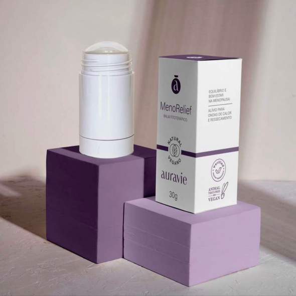 Balm Fitoterápico para sintomas de Menopausa e TPM Menorelief - Auravie
