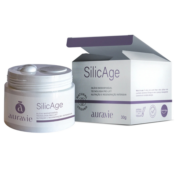 Creme Facial Noturno com Silício e Peptídeos Silic Age - Auravie