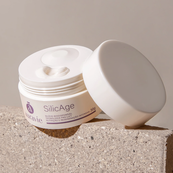 Creme Facial Noturno com Silício e Peptídeos Silic Age - Auravie