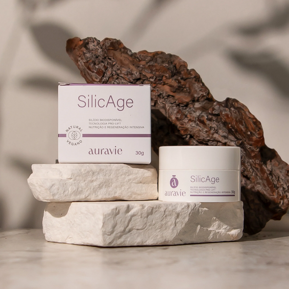 Creme Facial Noturno com Silício e Peptídeos Silic Age - Auravie