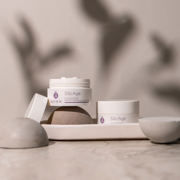 Creme Facial Noturno com Silício e Peptídeos Silic Age - Auravie