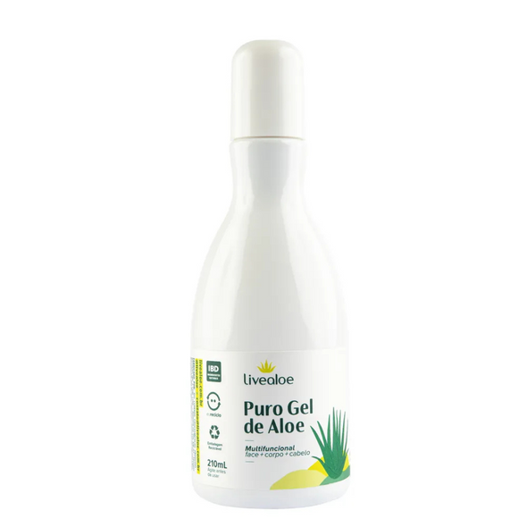 Puro Gel de Aloe Natural Multifuncional (Face, Corpo e Cabelo) - Livealoe