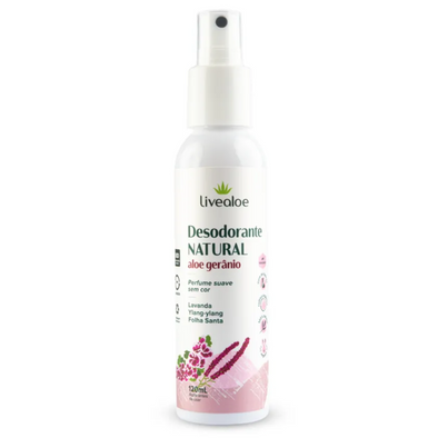 Desodorante Natural Aloe Gerânio Spray - Livealoe