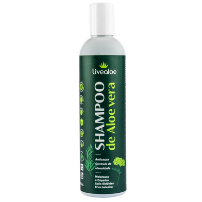 Shampoo de Aloe Vera (Anticaspa e Controle de Oleosidade) - Livealoe