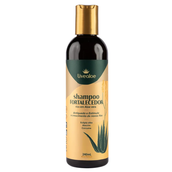 Shampoo Fortalecedor Aloe Vera, Alecrim e Cúrcuma (Antiqueda) - Livealoe