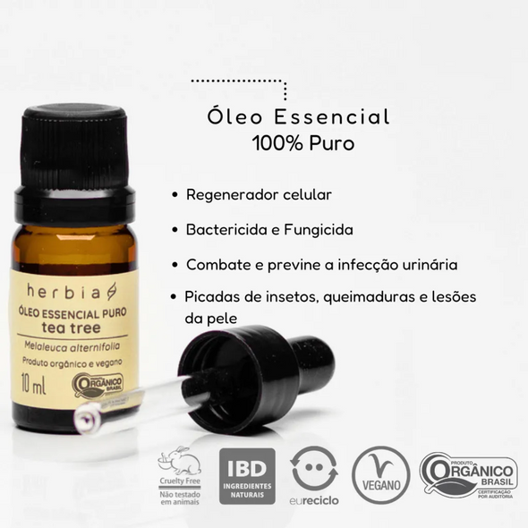 Óleo Essencial Melaleuca Orgânico (Tea Tree) - Herbia