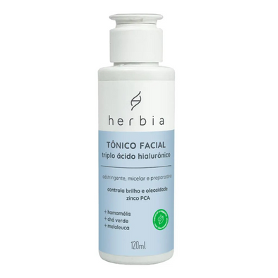 Tônico Facial Natural Triplo Ácido Hialurônico - Herbia