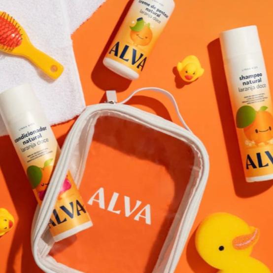 Kit Capilar Natural Infantil Laranja Doce e Baunilha Linha Kids - Alva