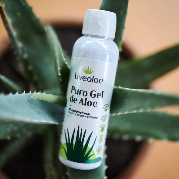 Puro Gel de Aloe Natural Multifuncional (Face, Corpo e Cabelo) - Livealoe