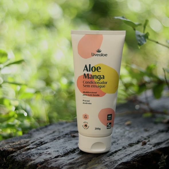 Condicionador e Creme Sem Enxágue Natural Aloe Manga - Livealoe