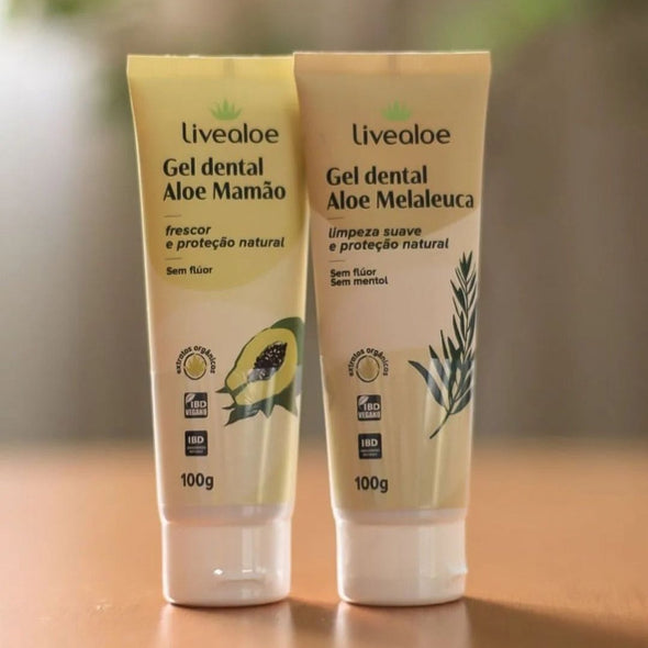 Gel Dental Natural Aloe Mamão - Livealoe