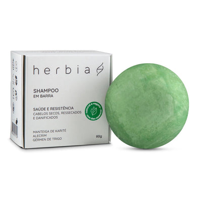 Shampoo em barra Cabelos Secos, Ressecados e Danificados (Saúde e Resistência) - Herbia