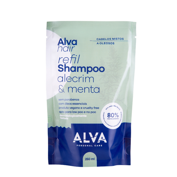 Refil Shampoo Alecrim e Menta (Cabelos Mistos a Oleosos) - Alva