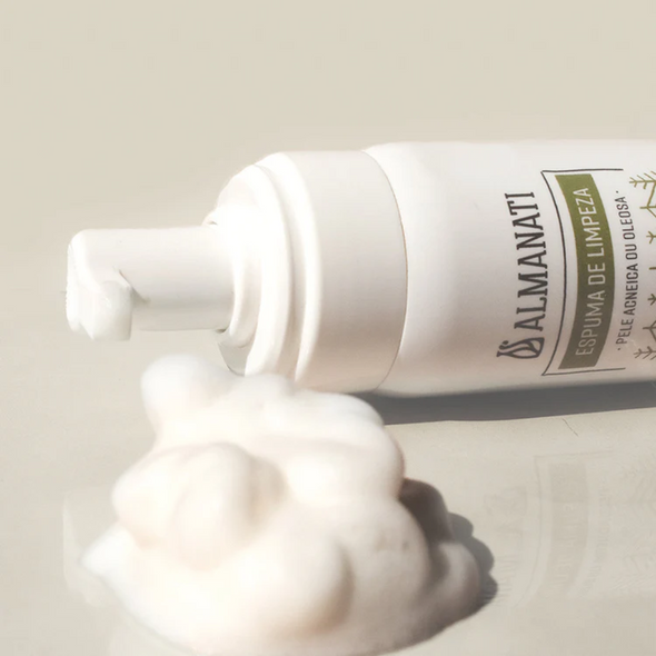 Espuma De Limpeza Facial Natural (Pele Oleosa e Acneica) - Almanati