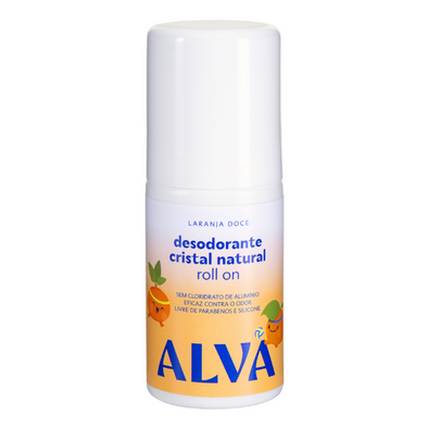 Desodorante Cristal Natural Infantil Laranja Doce e Baunilha Roll-On - Alva