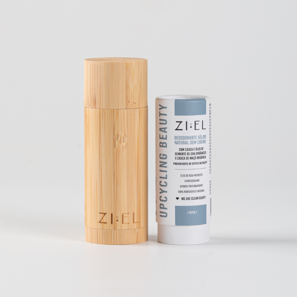 Kit Desodorante Sólido Natural Sem Cheiro com Case de Bambu - Ziel