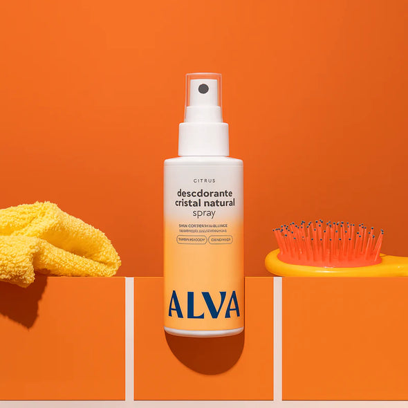 Kit 3 Desodorantes Spray Cristal Natural Lavanda, Sem Perfume e Citrus - Alva