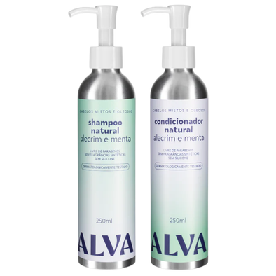 Kit Shampoo e Condicionador Alecrim e Menta (Cabelos Mistos a Oleosos) - Alva