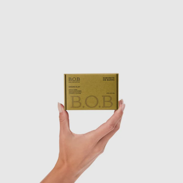 Sabonete Corporal em Barra Green Clay (Argila Verde) - B.O.B