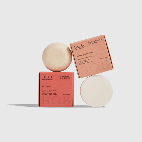 Kit Shampoo Nutritivo e Condicionador Hidratação Profunda (Ressecados) - B.O.B