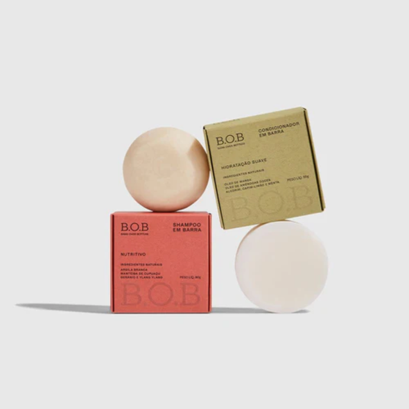 Kit Shampoo Nutritivo e Condicionador Hidratação Suave (Mistos) - B.O.B
