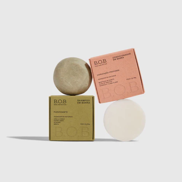 Kit Shampoo Purificante e Condicionador Hidratação Profunda (Mistos) - B.O.B