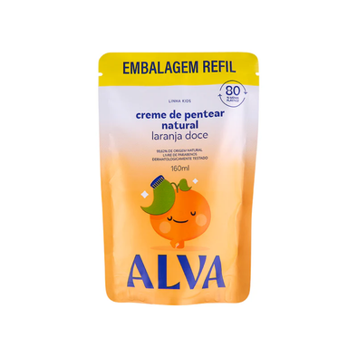 Refil Creme de Pentear Natural Infantil Laranja Doce e Baunilha - Alva