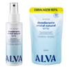 Kit Desodorante e Refil Spray Cristal Natural Sem Perfume - Alva