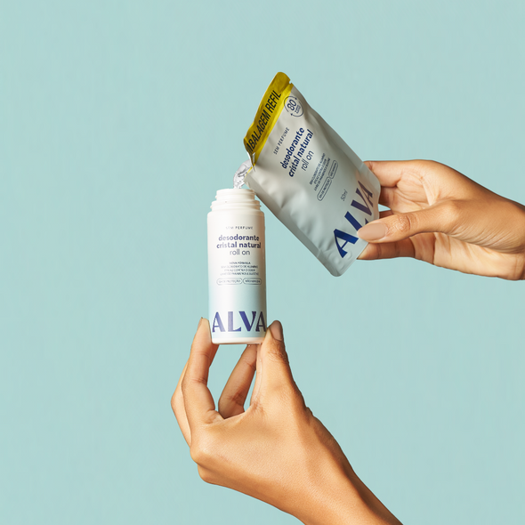 Refil Desodorante Roll On Cristal Natural Sem Perfume - Alva