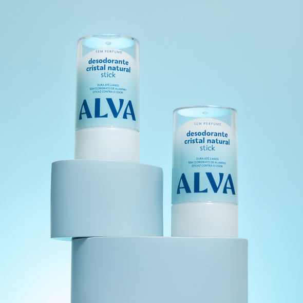 Kit 2 Desodorantes Cristal Natural Stick 120g - Alva