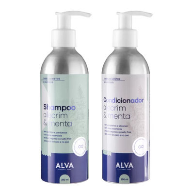 Kit Shampoo e Condicionador Alecrim e Menta (Cabelos Mistos a Oleosos) - Alva