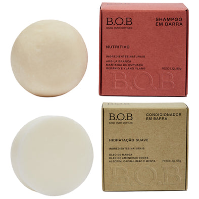 Kit Shampoo Nutritivo e Condicionador Hidratação Suave (Mistos) - B.O.B