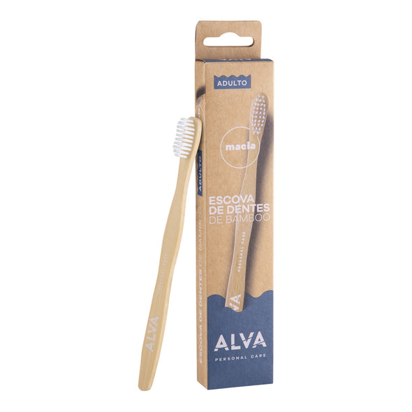 Escova Dental de Bambu Cerdas Macias Adulto - Alva